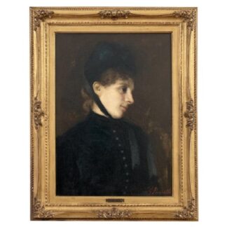G. Puricelli, Antique Portrait of Woman, Oil on Canvas