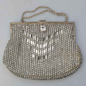A good antique Art Deco paste glass Evening Cocktail Flapper Bag C.early 20thC