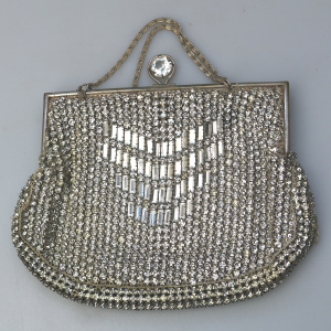 A good antique Art Deco paste glass Evening Cocktail Flapper Bag C.early 20thC