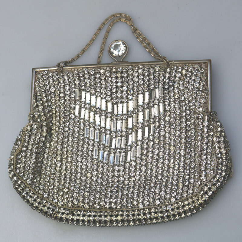 A good antique Art Deco paste glass Evening Cocktail Flapper Bag C.early 20thC