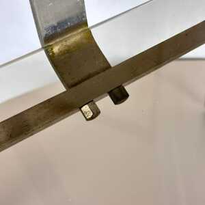 Fontana Arte Brass and Smoked Glass Magazine Rack Stand, 1960s, Italy