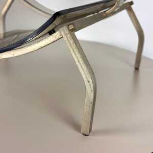 Fontana Arte Brass and Smoked Glass Magazine Rack Stand, 1960s, Italy