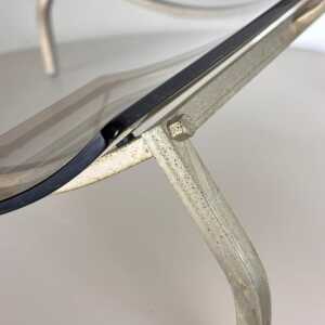 Fontana Arte Brass and Smoked Glass Magazine Rack Stand, 1960s, Italy