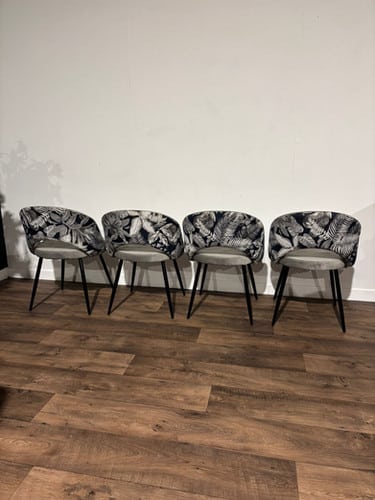Four Contemporary Upholstered Dining Chairs
