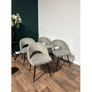 Four Contemporary Upholstered Dining Chairs