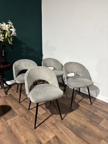 Four Contemporary Upholstered Dining Chairs