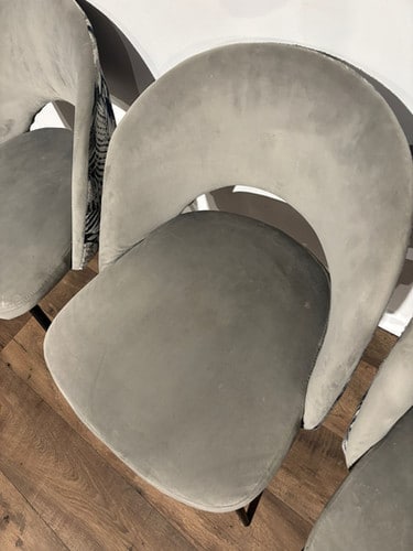 Four Contemporary Upholstered Dining Chairs