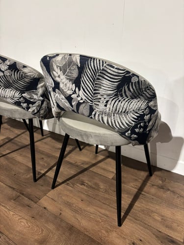 Four Contemporary Upholstered Dining Chairs