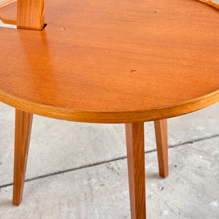 Franco Albini Cicognino Side Table in Wood by Poggi Pavia, 1970s Italy