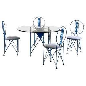 Frank Lloyd Wright "Midway 2" Chairs & Table Set, 1914
