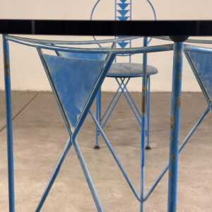 Frank Lloyd Wright "Midway 2" Chairs & Table Set, 1914