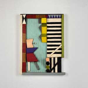 "Geometrien" Decorative Wall Panel by Ludwig Theodor Gloss, Germany, 1961