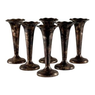 Gio Ponti (Attr) Silver Plate Soliflores for Fratelli Calderoni, 1960s, Set of 6