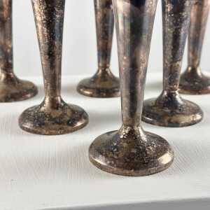 Gio Ponti (Attr) Silver Plate Soliflores for Fratelli Calderoni, 1960s, Set of 6