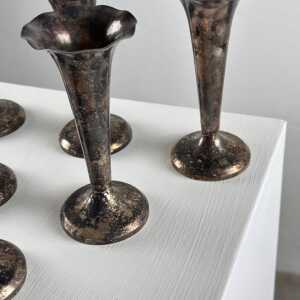 Gio Ponti (Attr) Silver Plate Soliflores for Fratelli Calderoni, 1960s, Set of 6