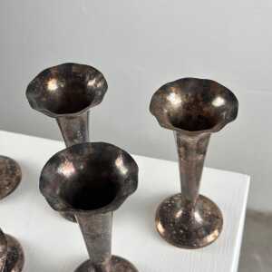 Gio Ponti (Attr) Silver Plate Soliflores for Fratelli Calderoni, 1960s, Set of 6