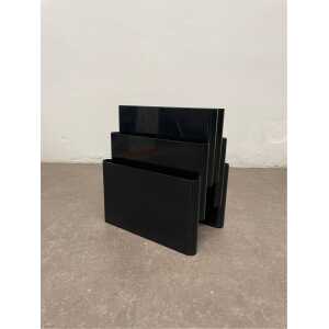 Giotto Stoppino "4675" Magazine Rack in Black by Kartell, 1970s