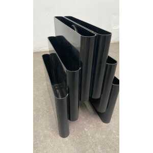 Giotto Stoppino "4675" Magazine Rack in Black by Kartell, 1970s