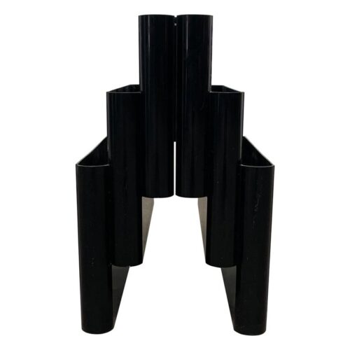 Giotto Stoppino "4675" Magazine Rack in Black by Kartell, 1970s