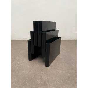 Giotto Stoppino "4675" Magazine Rack in Black by Kartell, 1970s