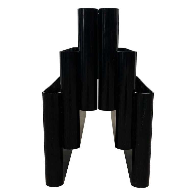 Giotto Stoppino "4675" Magazine Rack in Black by Kartell, 1970s
