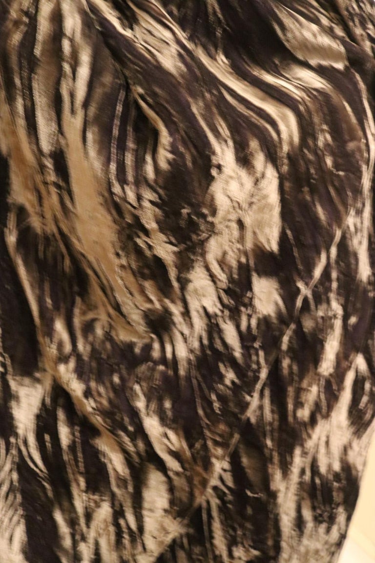 Grey Silk Velvet Shawl