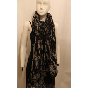 Grey Silk Velvet Shawl