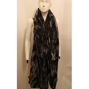 Grey Silk Velvet Shawl