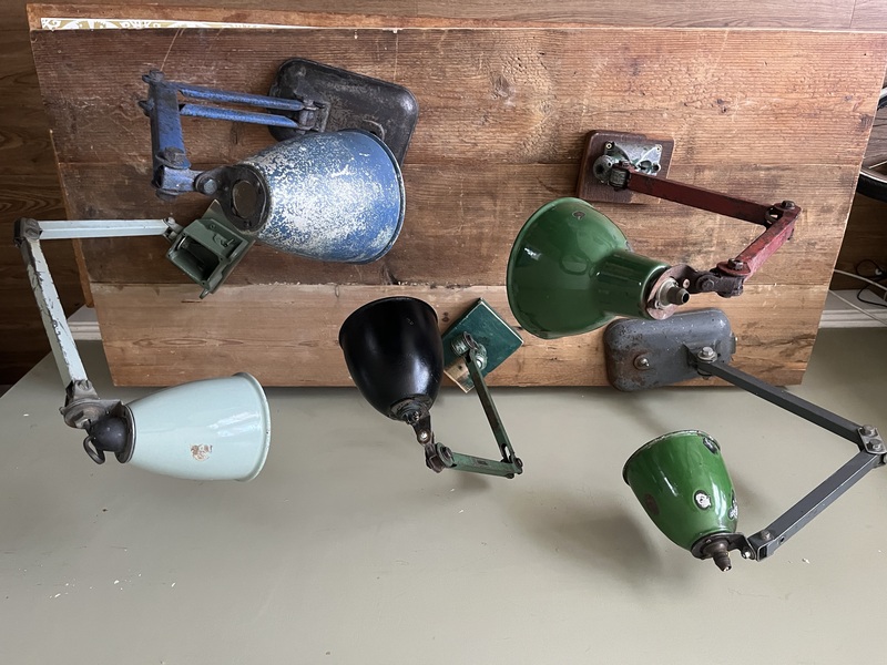 Industrial Lamps Restored / Rewired