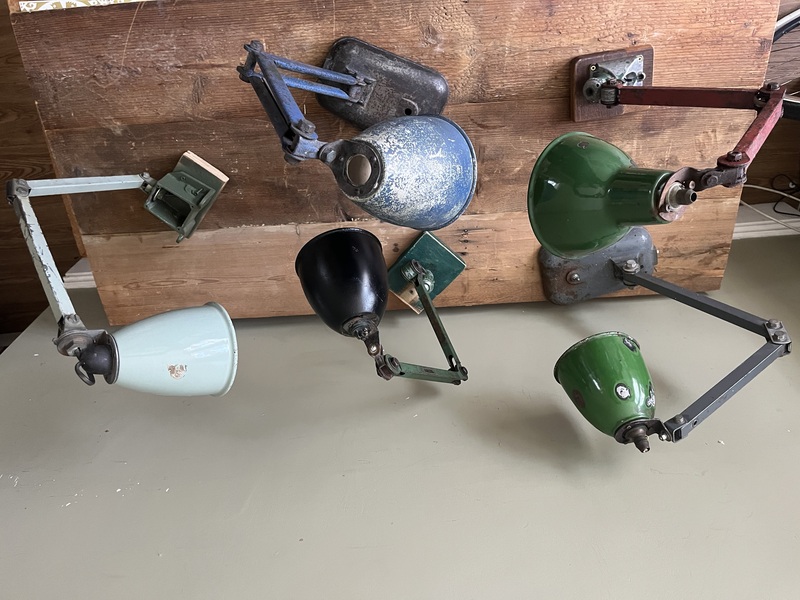 Industrial Lamps Restored / Rewired