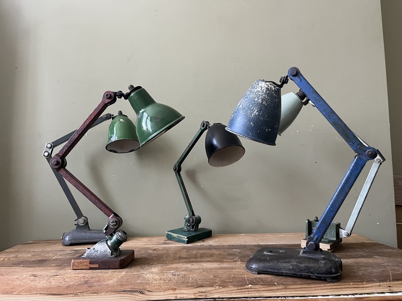Industrial Lamps Restored / Rewired