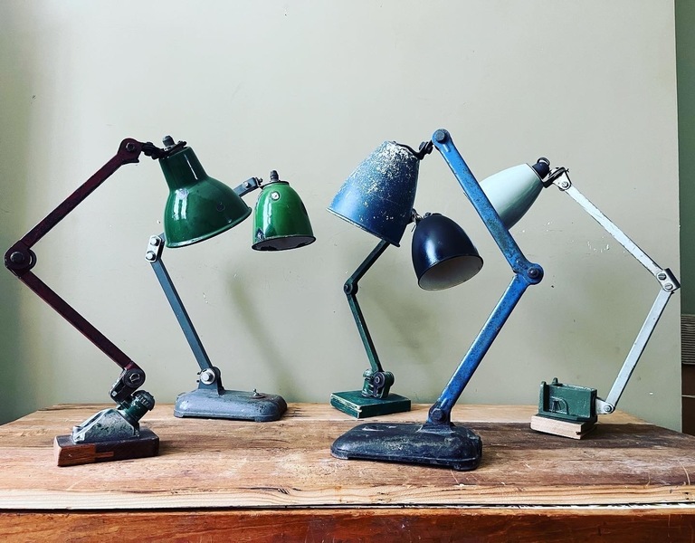 Industrial Lamps Restored / Rewired