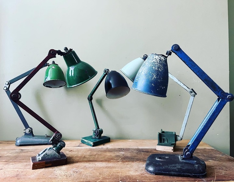 Industrial Lamps Restored / Rewired