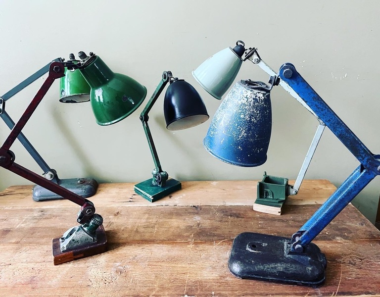 Industrial Lamps Restored / Rewired