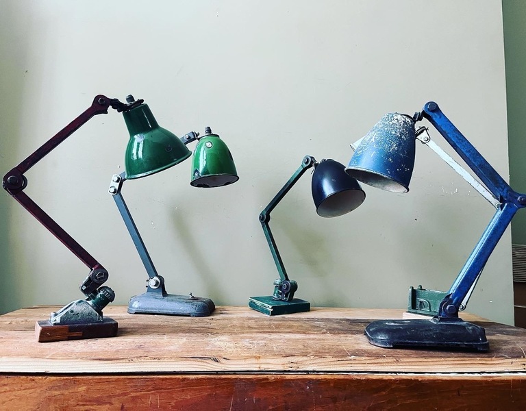 Industrial Lamps Restored / Rewired