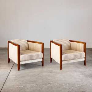Italian Art Deco Armchairs, 1930s Design, Contemporary Production