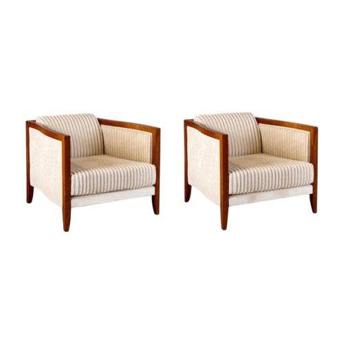 Italian Art Deco Armchairs, 1930s Design, Contemporary Production
