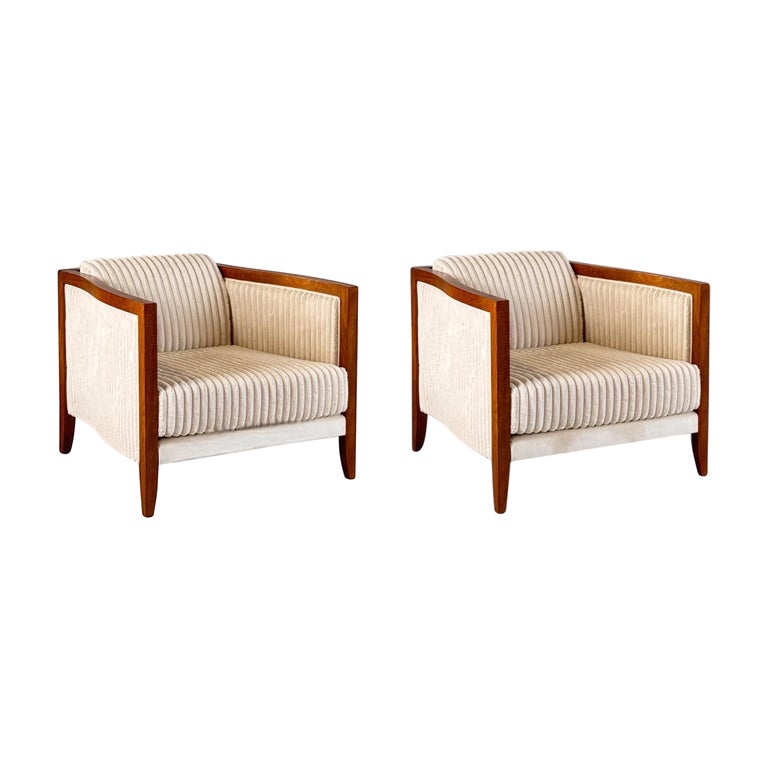 Italian Art Deco Armchairs, 1930s Design, Contemporary Production