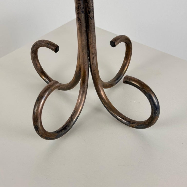 Italian Four-Arm Silverplate Candelabrum with Authentic Patina, 1930s