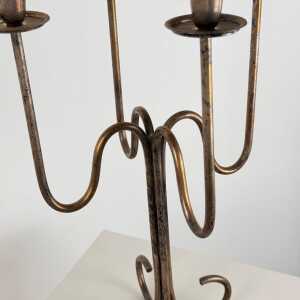 Italian Four-Arm Silverplate Candelabrum with Authentic Patina, 1930s