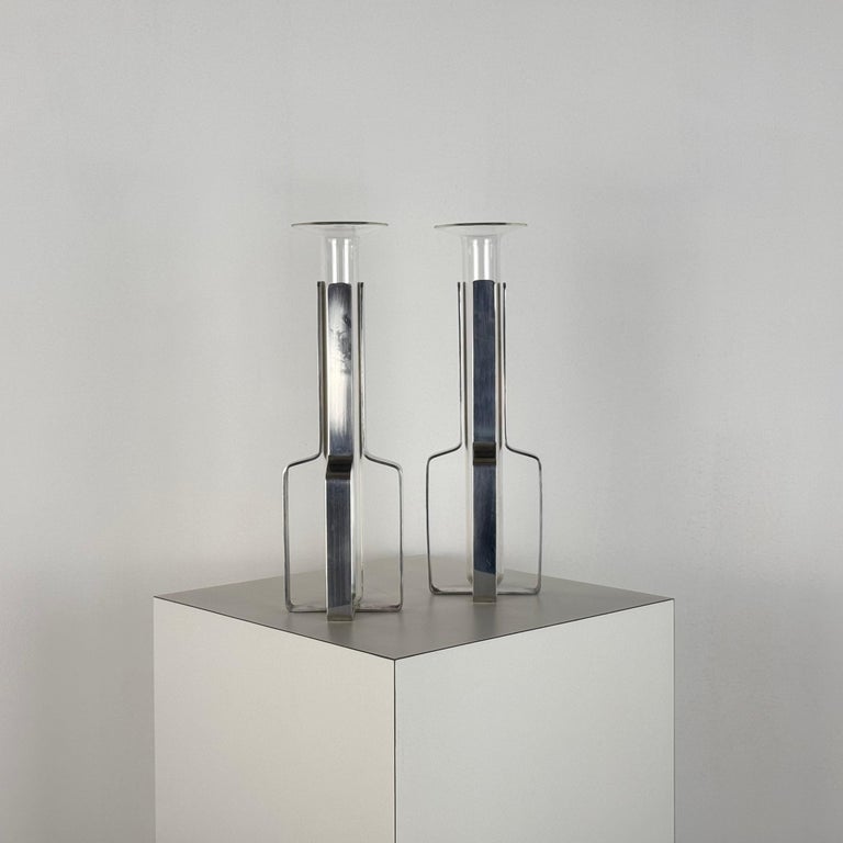 Krupp Milano Single-Flower Vases, "Linea dell'Orso" by G. Gramigna and S. Mazza