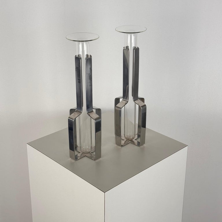 Krupp Milano Single-Flower Vases, "Linea dell'Orso" by G. Gramigna and S. Mazza