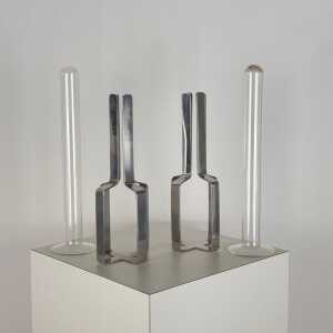 Krupp Milano Single-Flower Vases, "Linea dell'Orso" by G. Gramigna and S. Mazza