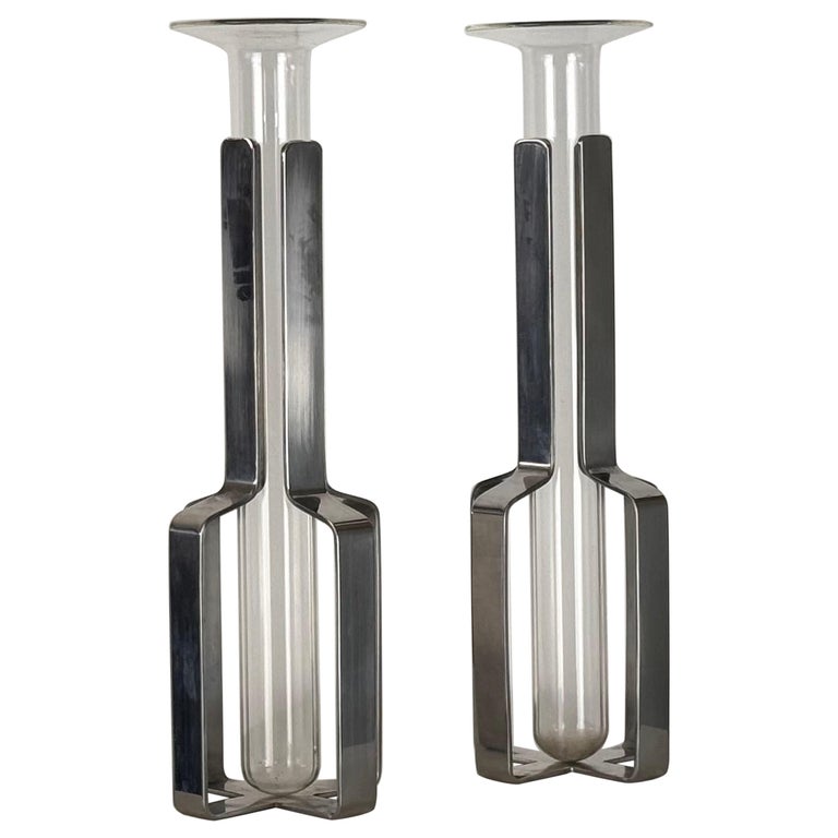 Krupp Milano Single-Flower Vases, "Linea dell'Orso" by G. Gramigna and S. Mazza