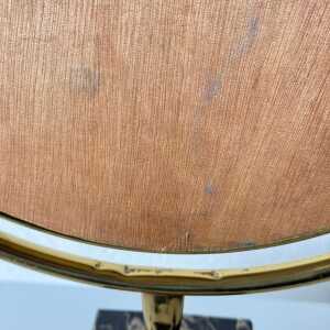 Large Adjustable Vanity Mirror in Brass with Italian Portoro Marble Base, 1960s