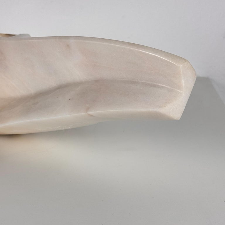 Large Carrara Marble Sculpture by Armando Rosato, Signed, 1977