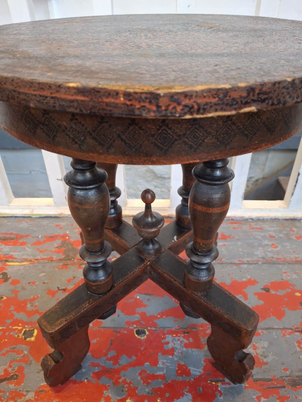 Late 19th Century Anglo Indian Painted Side/Occasional Table. Antique/Vintage
