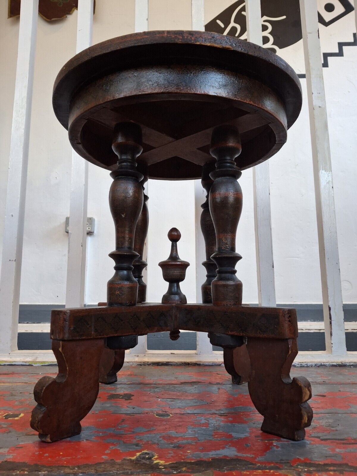 Late 19th Century Anglo Indian Painted Side/Occasional Table. Antique/Vintage