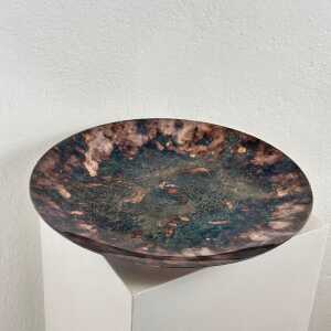Lino Sabattini Large Round Silver-Plated Centerpiece/Tray, 1970s Italy