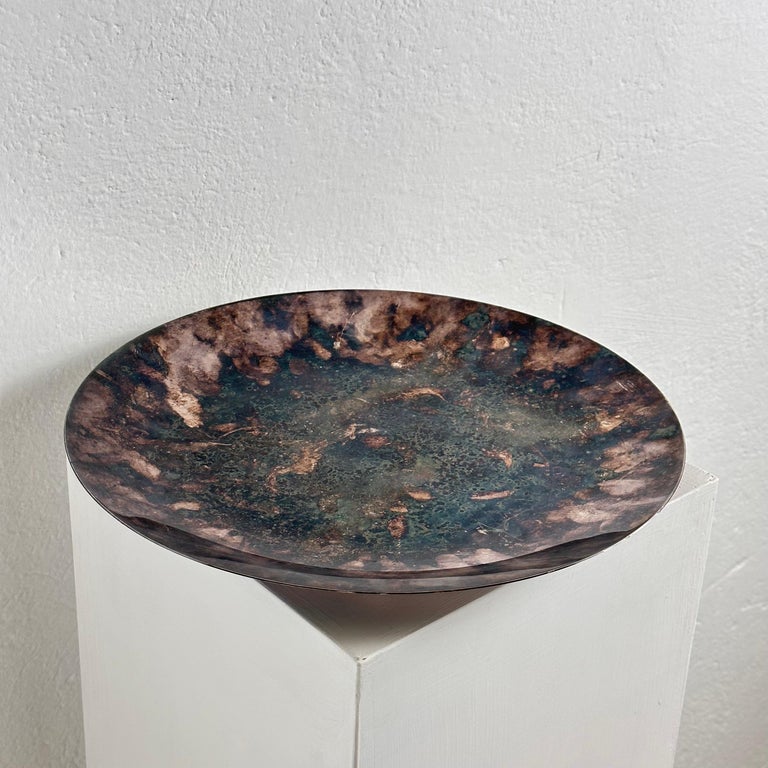 Lino Sabattini Large Round Silver-Plated Centerpiece/Tray, 1970s Italy